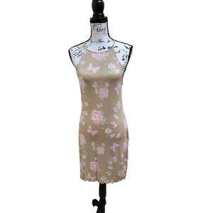 NWOT BP Tan Halter Butterfly Dress, Size M